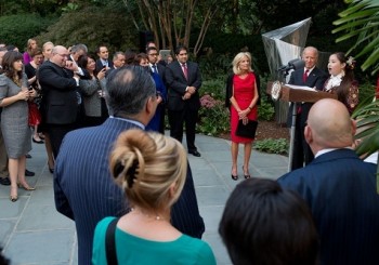 Vice President Biden and Dr Biden with guests